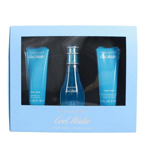 Davidoff Cool Water Ladies Fragrance & Skincare Set | 3Pc Gift Set