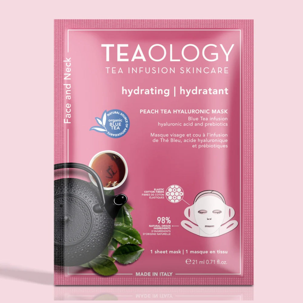 Teaology Peach Tea Skincare Set | 5Pc with Travel Pouch