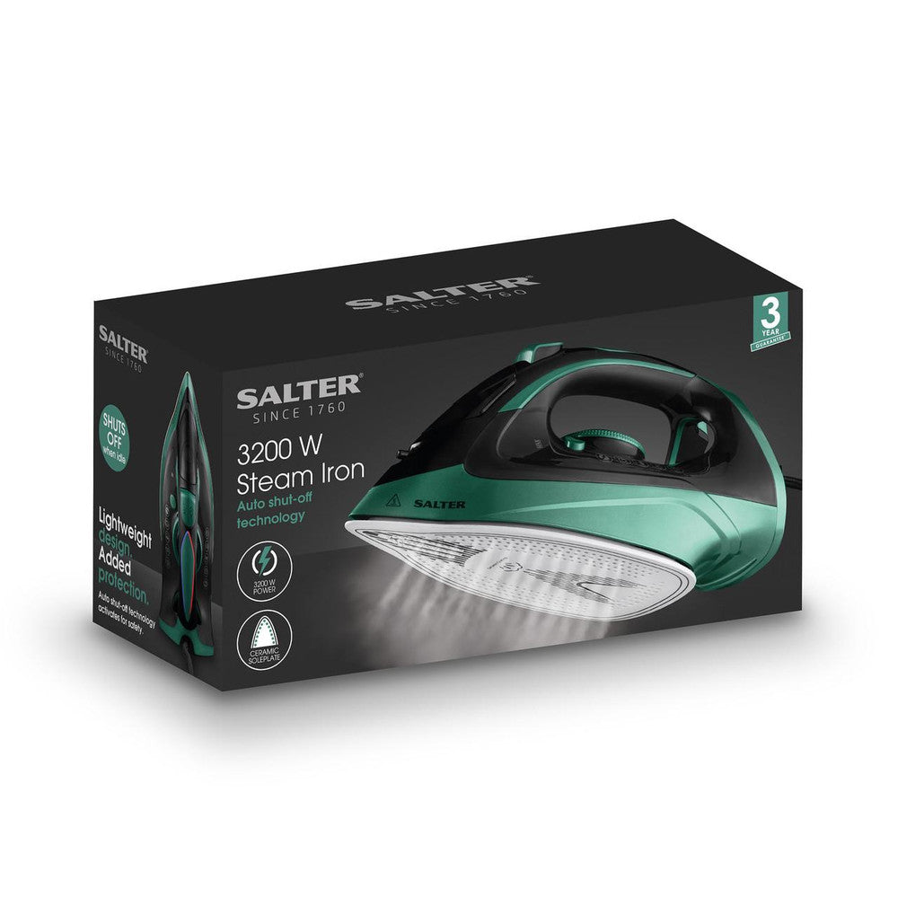 Salter 3200W Steam Iron | Ceramic Soleplate & 320ml Tank