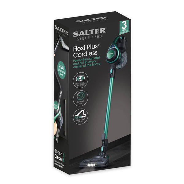 Salter Flexi Plus+ Cordless Stick Vacuum Cleaner | 22.2V, 1.2L, 40 Min Runtime