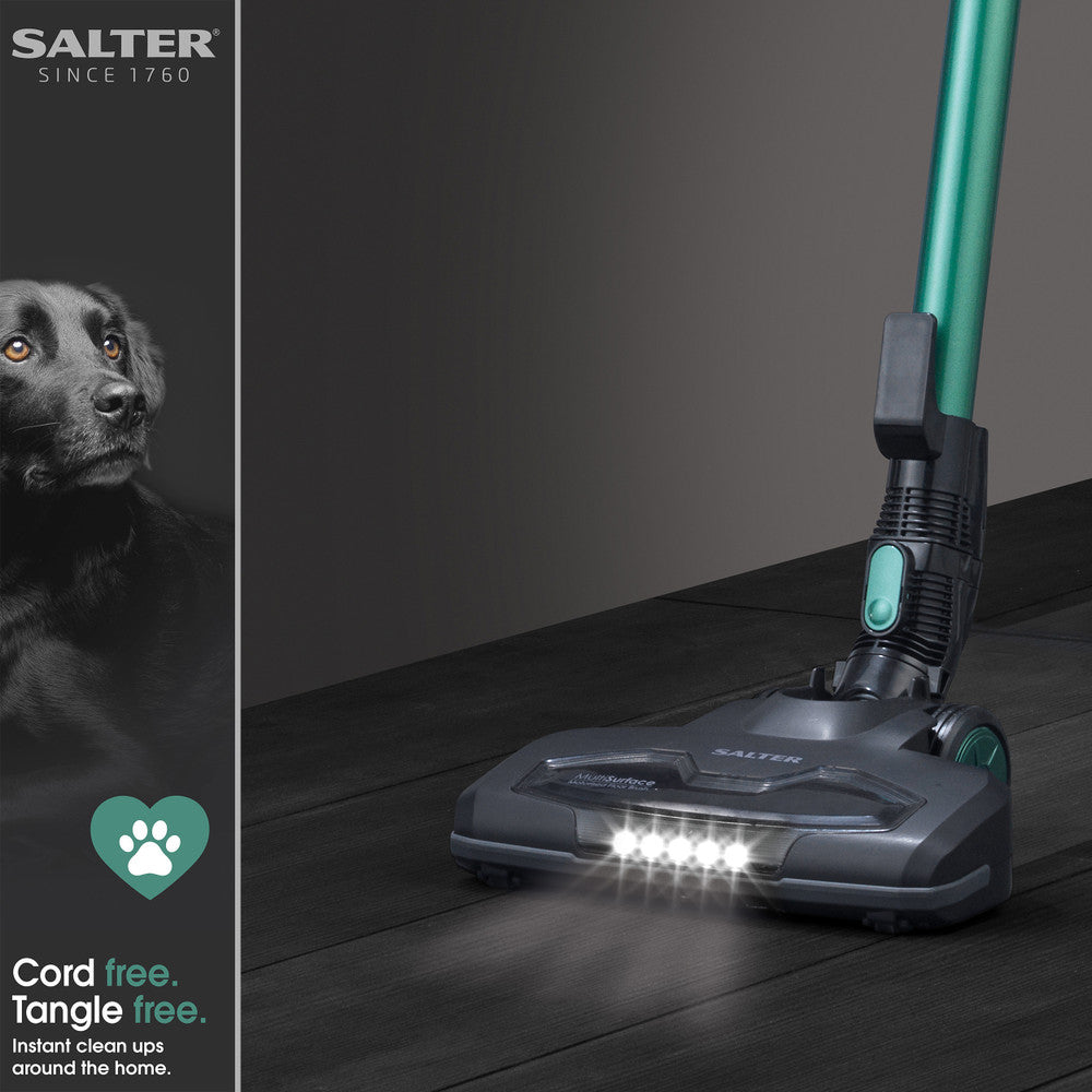 Salter Flexi Plus+ Cordless Stick Vacuum Cleaner | 22.2V, 1.2L, 40 Min Runtime