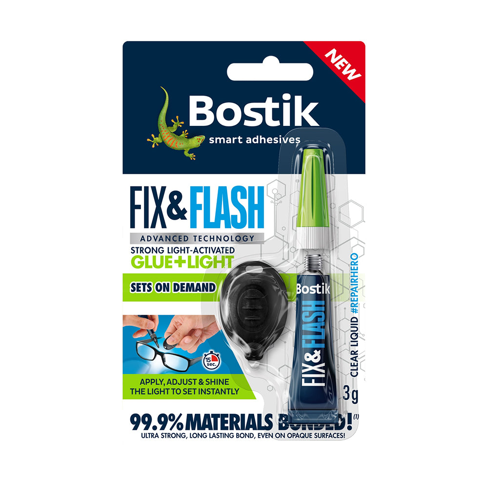 Bostik Fix & Flash Adhesive UV Light Activated All Purpose Glue | 3g