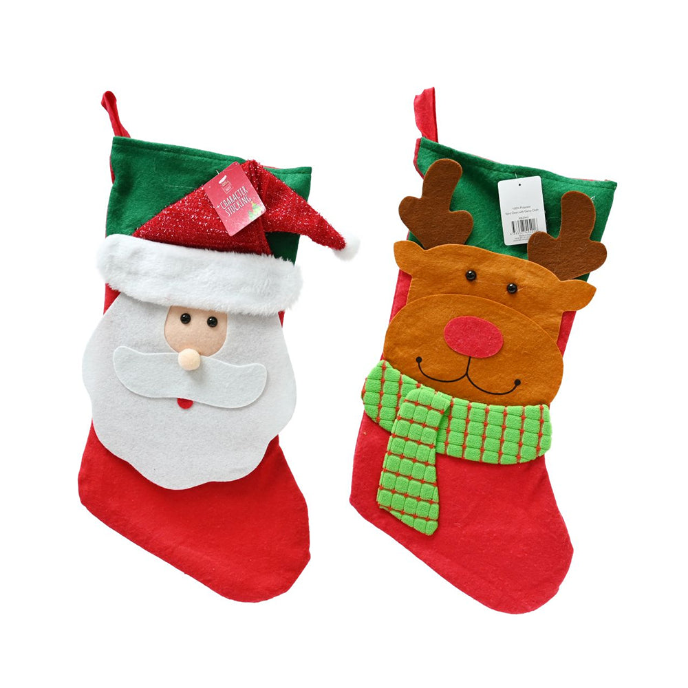 Stocking Santa | Reindeer 3D Motif