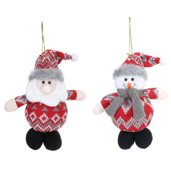 Hanging Knitted Santa Or Snowman | Assorted Models