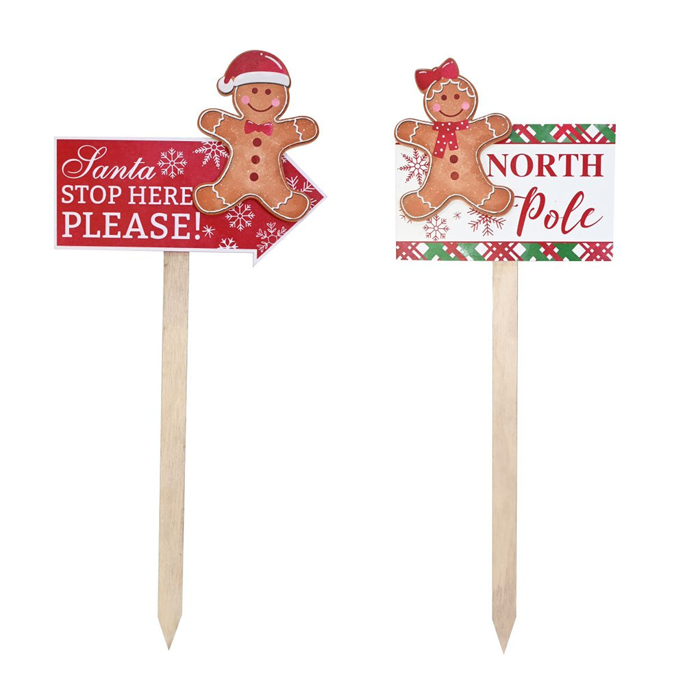 Gingerbread Man Yard Stake | 60cm| Assorted Models