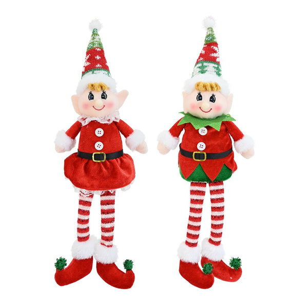 Shelf Sitting Elf Tinsel Dangly Legs | 25 cm | Assorted Models