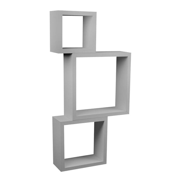 Anika Grey Cube Shelves | Set of 3 - Choice Stores