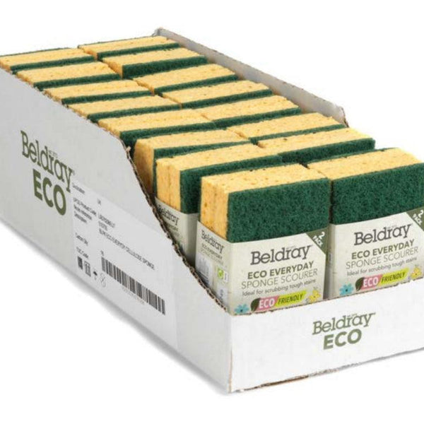 Beldray Everyday Eco Sponge Green Scourers | 2 Pack - Choice Stores