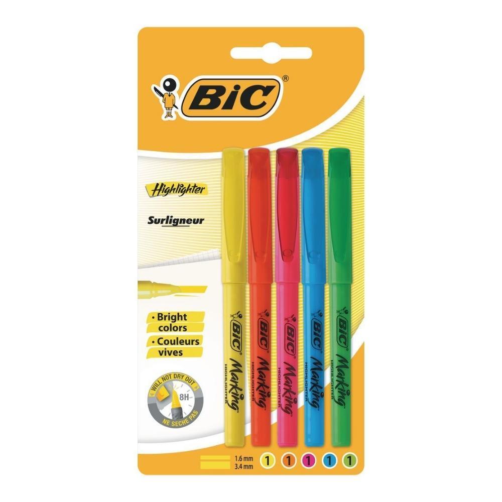 6 Mini Highlighter Scented Fruit Marker Pens ColoursSet School