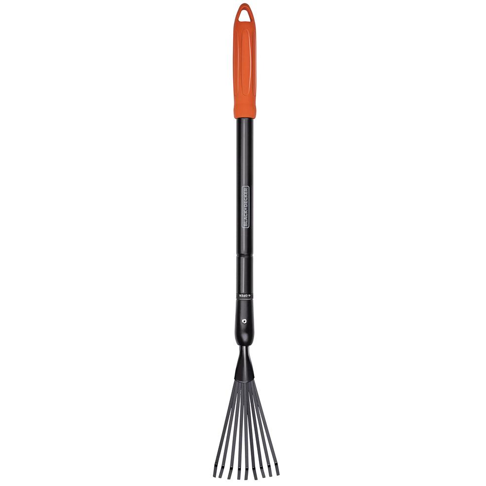 Black + Decker Adjustable Leaf Rake | 77-110cm - Choice Stores