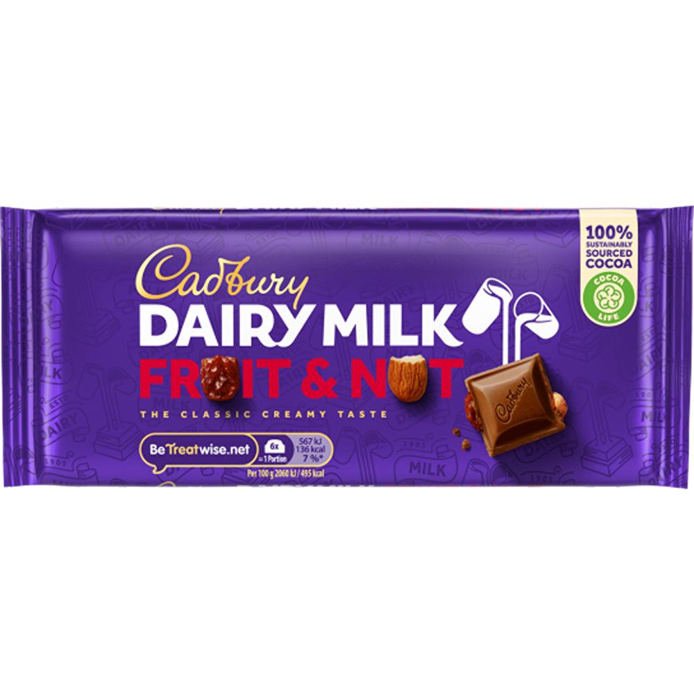 Cadbury Dairy Milk Fruit & Nut Chocolate Bar | 110g - Choice Stores