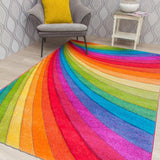 Candy Modern Rainbow Multicoloured Rug | Vivid Colours - Choice Stores