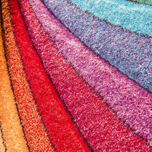 Candy Modern Rainbow Multicoloured Rug | Vivid Colours - Choice Stores