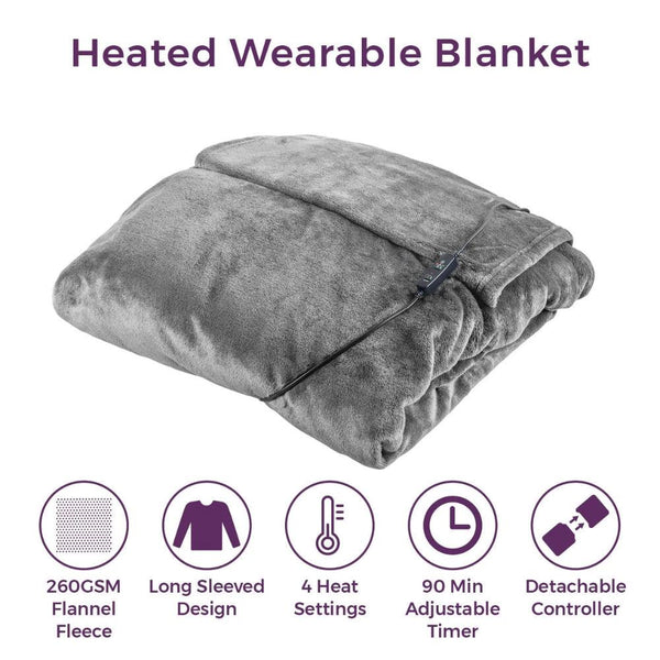 Carmen Heated Wearable Blanket | Grey - Choice Stores