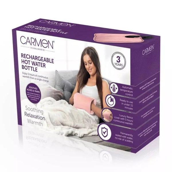 Carmen Spa Rechargeable Hot Water Bottle | Pink - Choice Stores