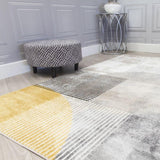 Casino Geo Ochre Rug | Abstract Modern Motives - Choice Stores