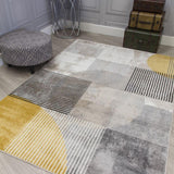 Casino Geo Ochre Rug | Abstract Modern Motives - Choice Stores