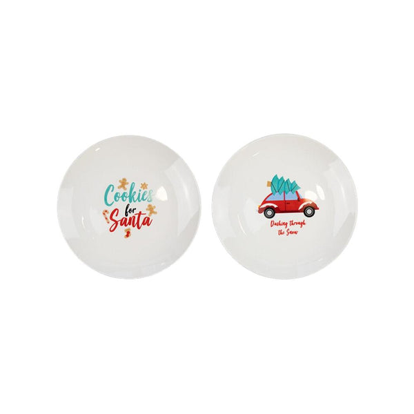 Christmas Assorted Printed Cermaic Plate | 8in - Choice Stores
