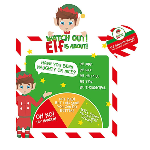 Christmas Elf Behaviour Barometer Plaque - Choice Stores