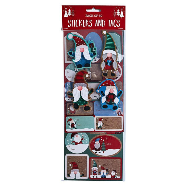 Christmas Gonks Stickers & Tags Gift Labels | Pack of 30 - Choice Stores