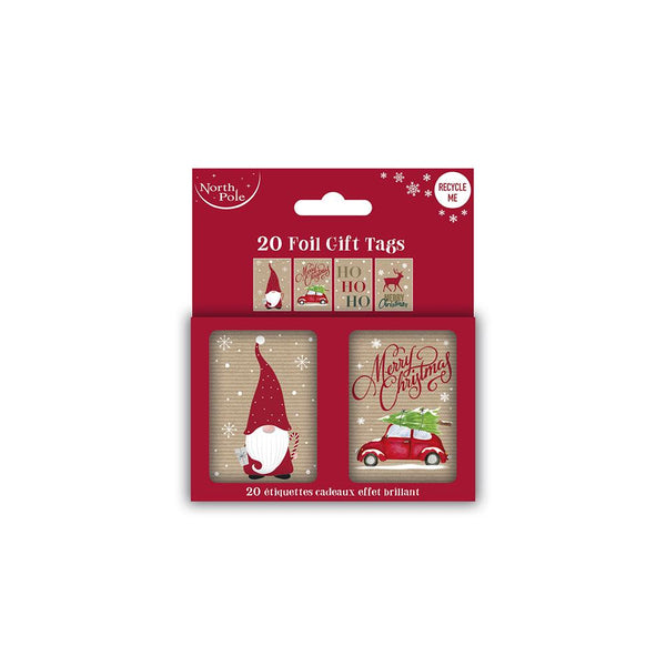 Christmas Kraft Foil Gift Tags | Pack of 20 - Choice Stores