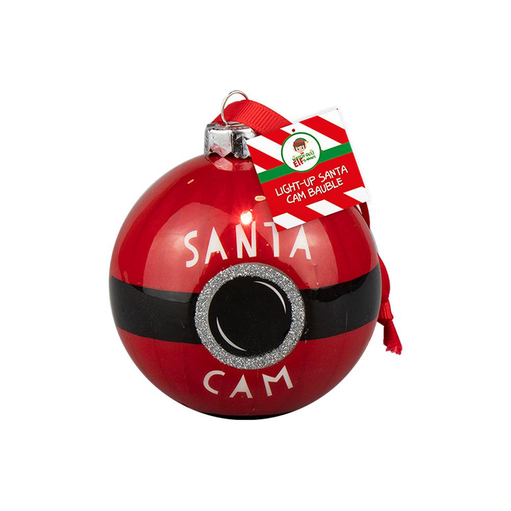 Christmas Light Up Santa Cam Bauble - Choice Stores