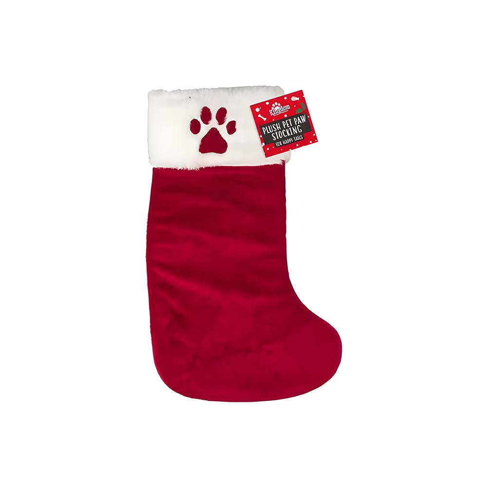 Christmas Plush Pet Paw Luxury Stocking - Choice Stores