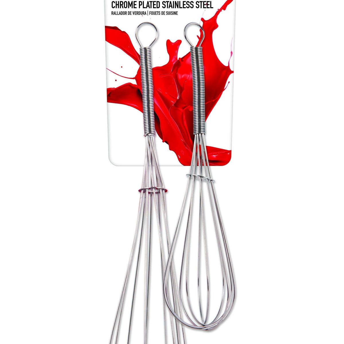 Chrome Plated Stainless Steel Whisks | 2 Piece Set - Choice Stores