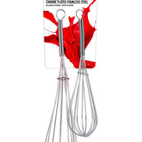 Chrome Plated Stainless Steel Whisks | 2 Piece Set - Choice Stores