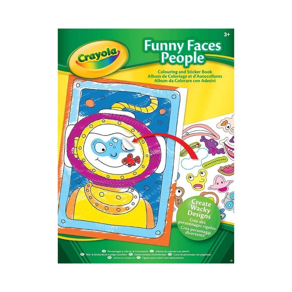 Crayola Funny Faces Animals Colouring & Stickers Book - Choice Stores