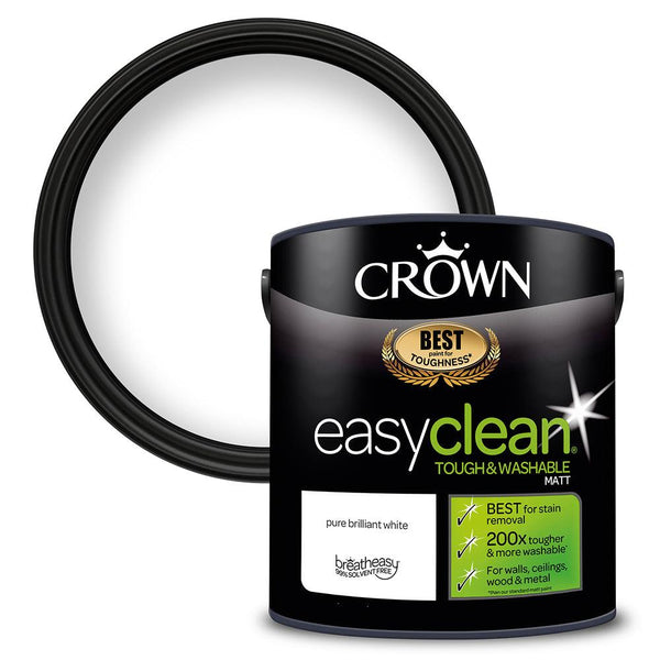 Crown Easyclean Matt Emulsion Paint | Pure Brilliant White - Choice Stores