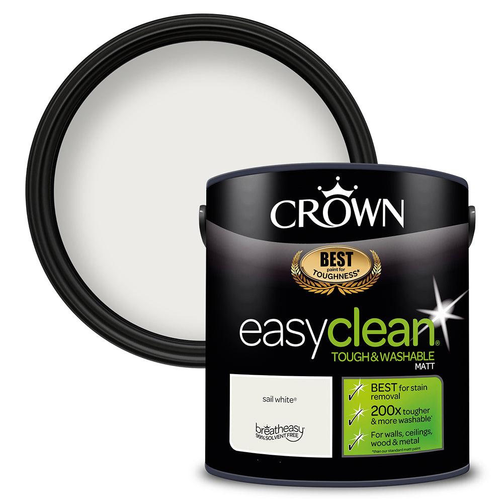 Crown Easyclean Matt Emulsion Paint | Sail White - Choice Stores