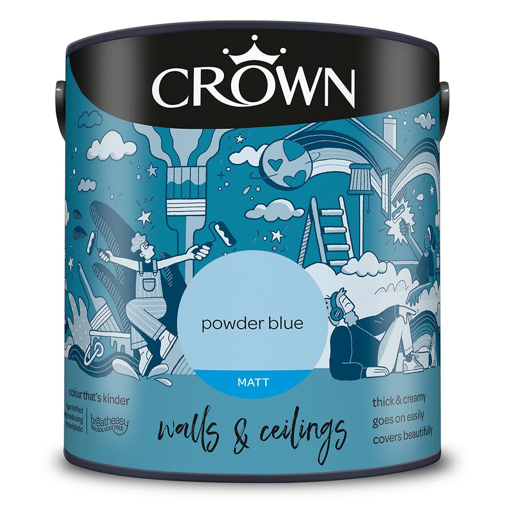 Crown Walls & Ceilings Matt Emulsion | Poweder Blue - Choice Stores