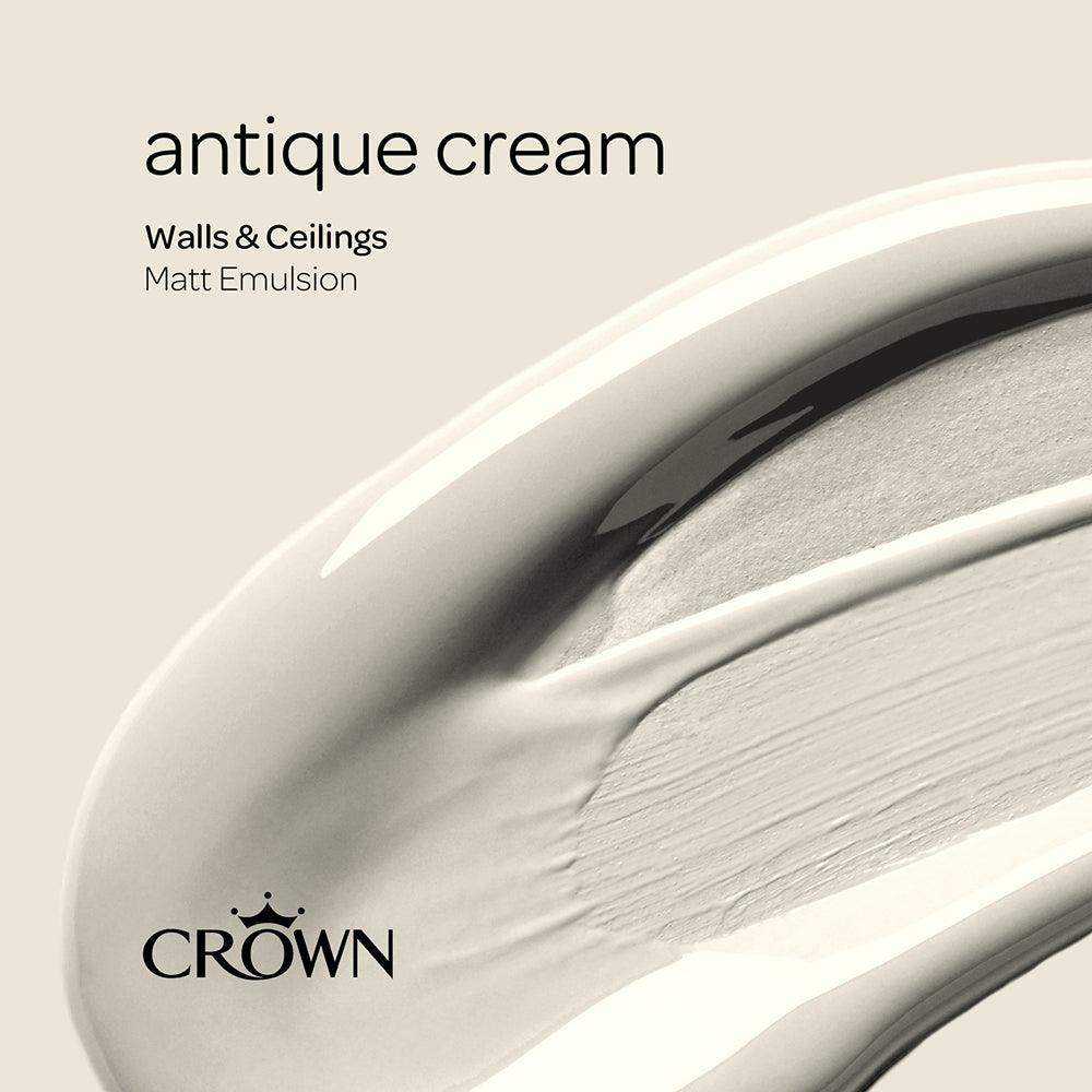 Crown Walls & Ceilings Matt Emulsion Paint | Antique Cream - Choice Stores