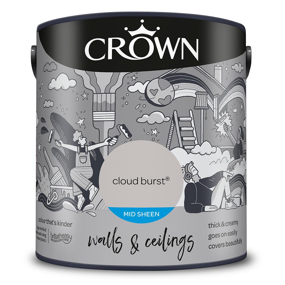 Crown Walls & Ceilings Mid Sheen Emulsion Paint | Cloud Burst - Choice Stores