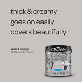 Crown Walls & Ceilings Mid Sheen Emulsion Paint | Cloud Burst - Choice Stores