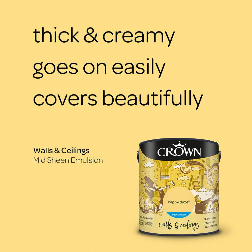 Crown Walls & Ceilings Mid Sheen Emulsion Paint | Happy Daze - Choice Stores