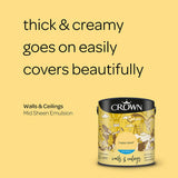 Crown Walls & Ceilings Mid Sheen Emulsion Paint | Happy Daze - Choice Stores