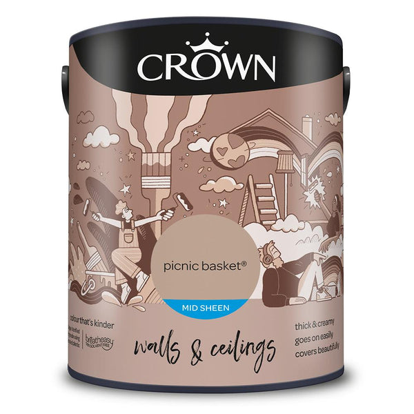 Crown Walls & Ceilings Mid Sheen Emulsion Paint | Picnic Basket - Choice Stores