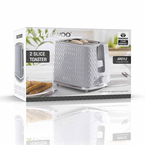 Daewoo Argle Grey 2 Slice Toaster - Choice Stores