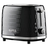 Daewoo Honeycomb Black 2 Slice Toaster - Choice Stores