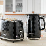 Daewoo Honeycomb Black 2 Slice Toaster - Choice Stores