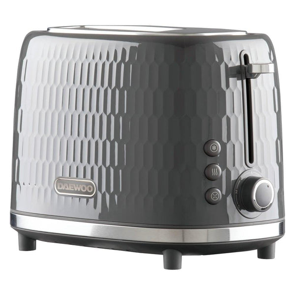 Daewoo Honeycomb Grey 2 Slice Toaster - Choice Stores