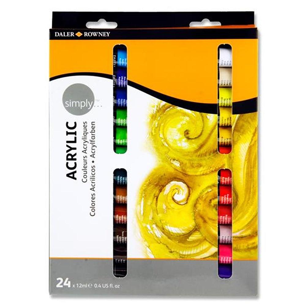 Daler Rowney Simply Box Acrylic Paints| 24 x 12ml - Choice Stores