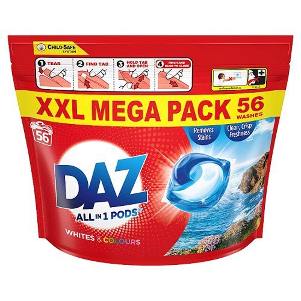 Daz All in 1 Whites & Colours Liquid Pods | 56 Wash - Choice Stores