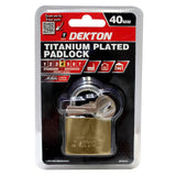 Dekton 40 mm Titanium Plated Iron Padlock - Choice Stores