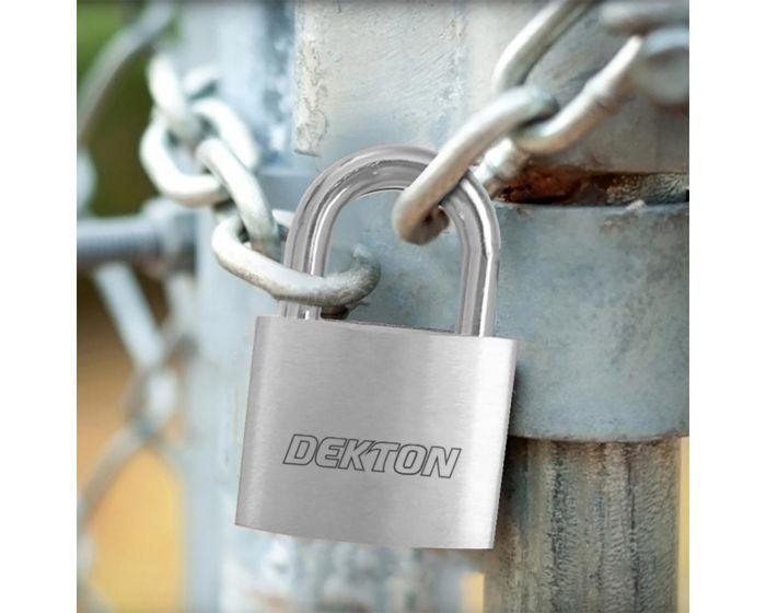 Dekton 40mm Satin Padlock With 3 Security Keys - Choice Stores