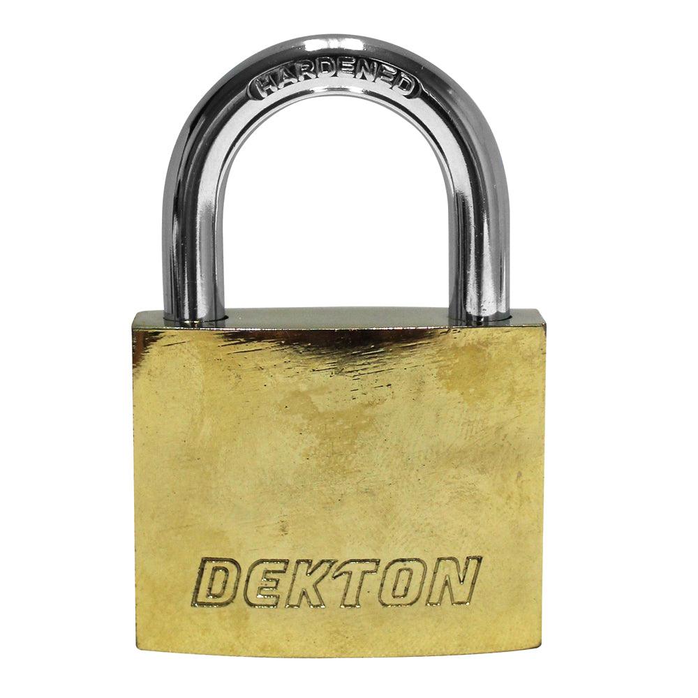 Dekton 50 mm Titanium Plated Iron Padlock | 3 Keys Included - Choice Stores