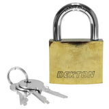 Dekton 50 mm Titanium Plated Iron Padlock | 3 Keys Included - Choice Stores