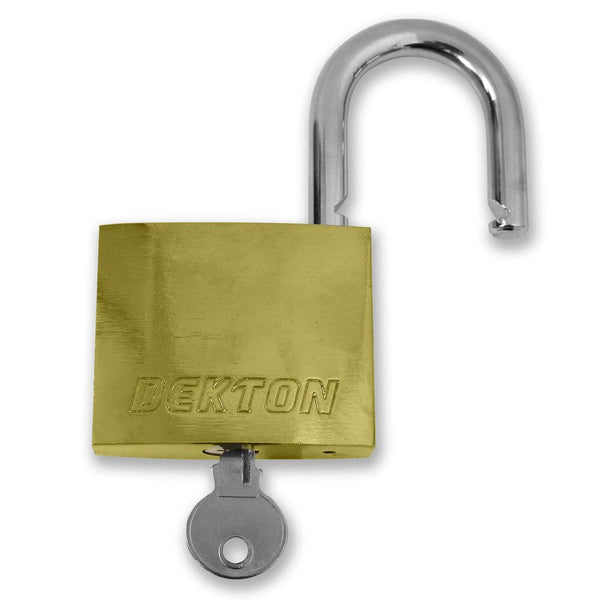 Dekton 50 mm Titanium Plated Iron Padlock | 3 Keys Included - Choice Stores